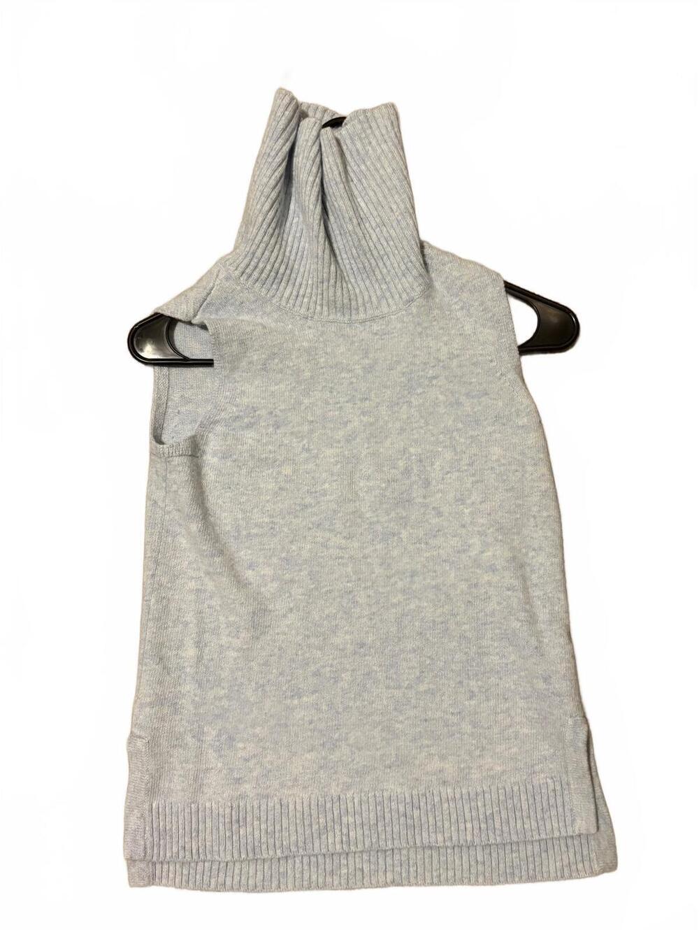 J.Crew Women's Sleeveless Turtleneck Soft Knit Sweater Baby Blue Size XS